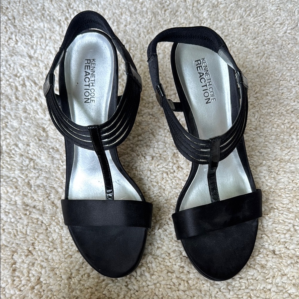 Kenneth Cole Black Heeled Sandals